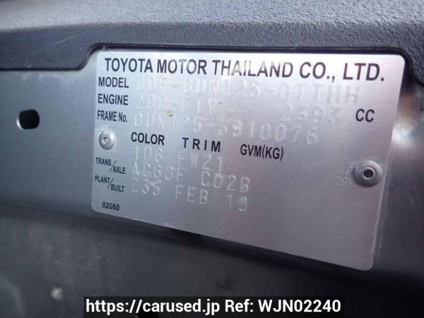 Used 2019 AT toyota hilux GUN125 Image[8]