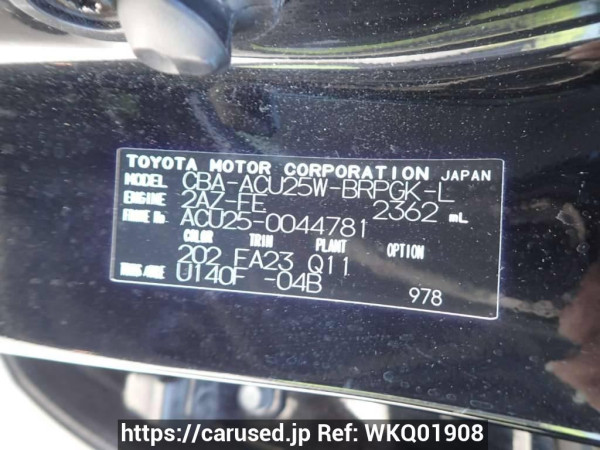 Used 2006 AT toyota kluger ACU25W Image[8]