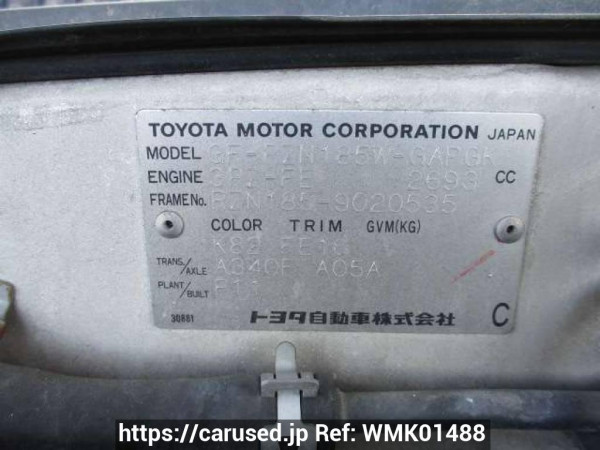 Used 1999 AT toyota hilux-surf RZN185W Image[11]