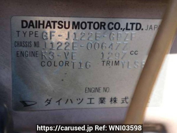 Used 2001 AT toyota cami J122E Image[11]
