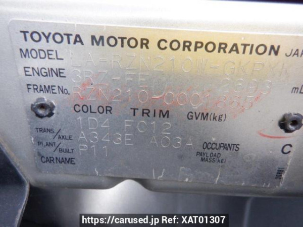 Used 2003 AT toyota hilux-surf RZN210W Image[10]