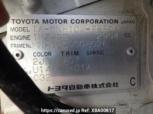 Used 2002 AT toyota alphard MNH10W Image[10]