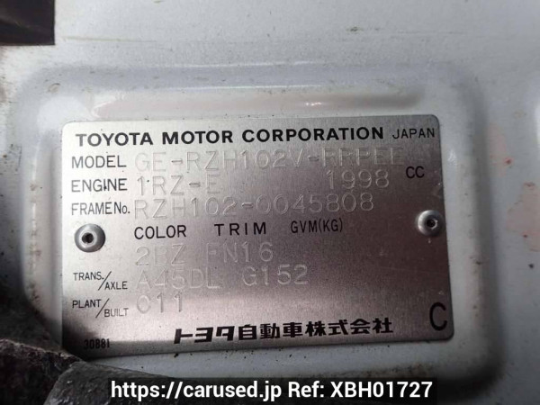 Used 2000 AT toyota hiace-van RZH102V Image[8]