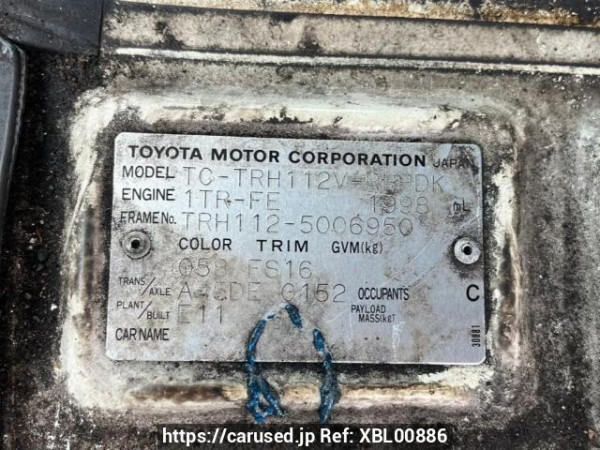 Used 2004 AT toyota hiace-van TRH112V Image[10]