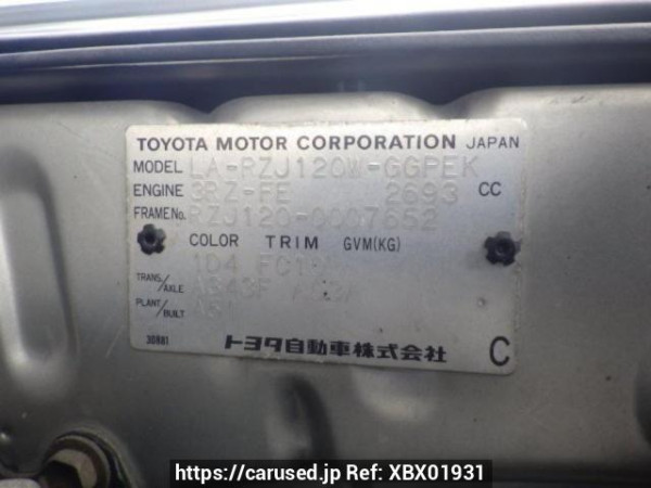 Used 2002 AT toyota land-cruiser-prado RZJ120W Image[11]