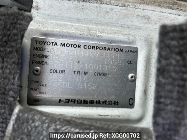 Used 2001 AT toyota hiace-van RZH112V Image[10]