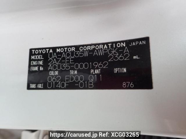 Used 2003 AT toyota harrier ACU35W Image[8]