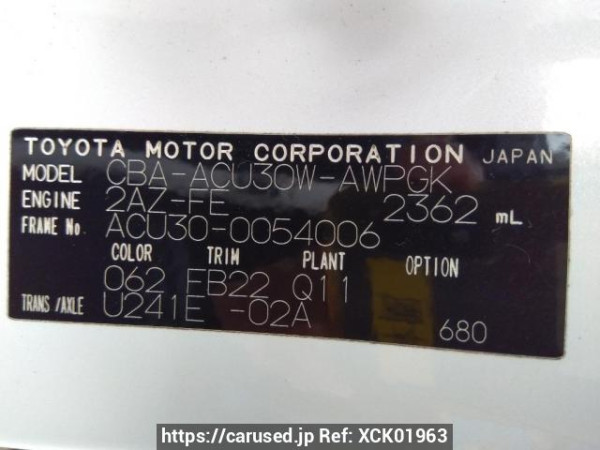 Used 2006 AT toyota harrier ACU30W Image[10]