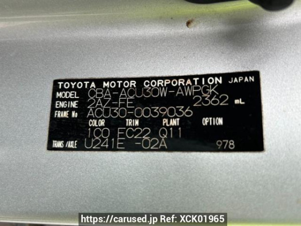 Used 2005 AT toyota harrier ACU30W Image[10]