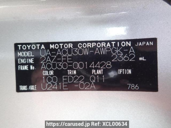 Used 2004 AT toyota harrier ACU30W Image[8]