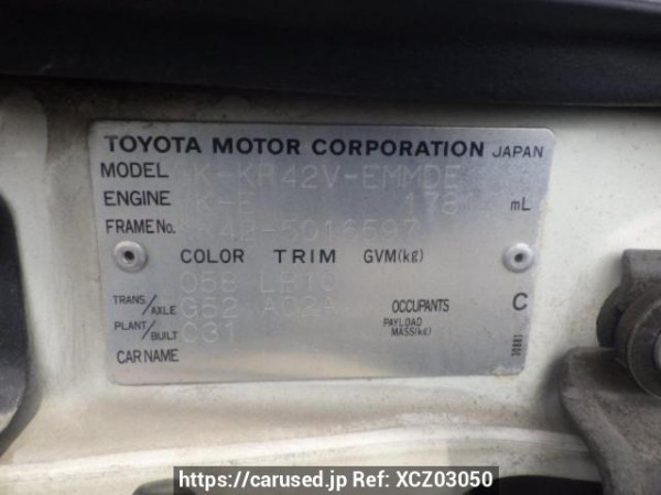 Used 2003 MT toyota liteace-van KR42V Image[10]