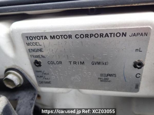 Used 2004 AT toyota hilux-surf RZN215W Image[8]