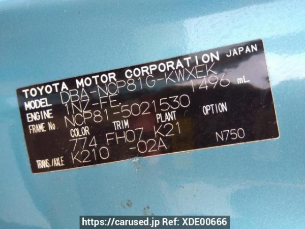Used 2006 AT toyota sienta NCP81G Image[10]