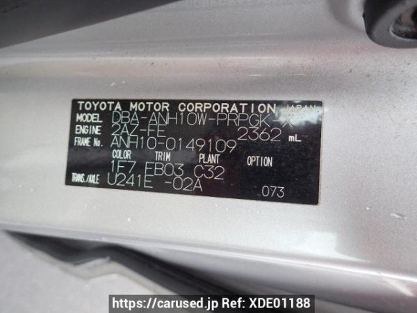 Used 2006 AT toyota alphard ANH10W Image[8]