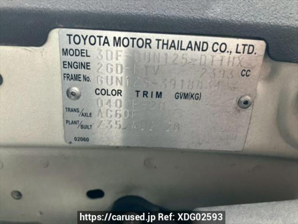 Used 2020 AT toyota hilux GUN125 Image[11]