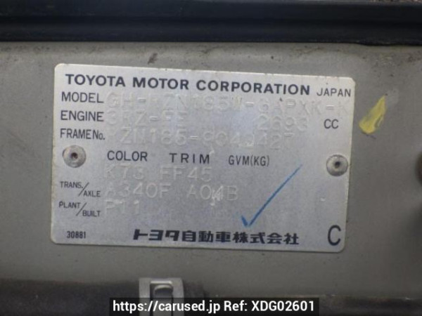 Used 2002 AT toyota hilux-surf RZN185W Image[10]