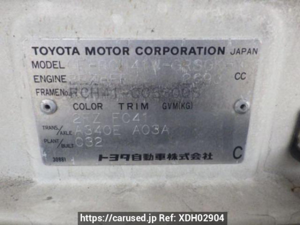 Used 2002 AT toyota regius-wagon RCH41W Image[10]