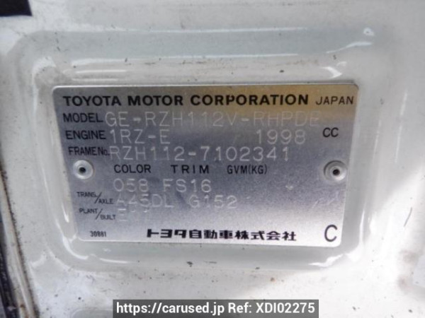 Used 2002 AT toyota hiace-van RZH112V Image[10]
