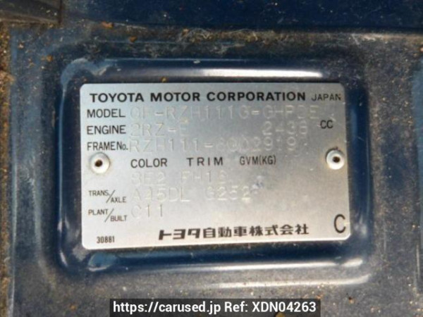 Used 2000 AT toyota hiace-wagon RZH111G Image[9]
