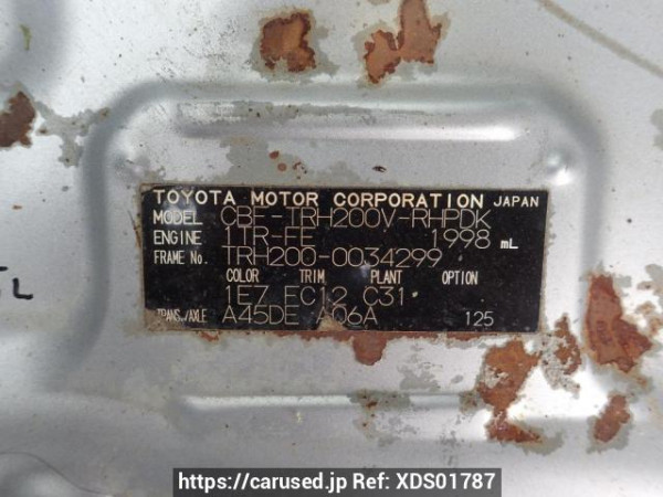 Used 2006 AT toyota hiace-van TRH200V Image[8]