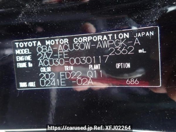 Used 2005 AT toyota harrier ACU30W Image[8]