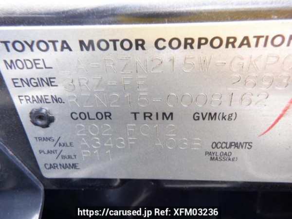 Used 2003 AT toyota hilux-surf RZN215W Image[10]