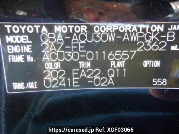 Used 2010 AT toyota harrier ACU30W Image[10]