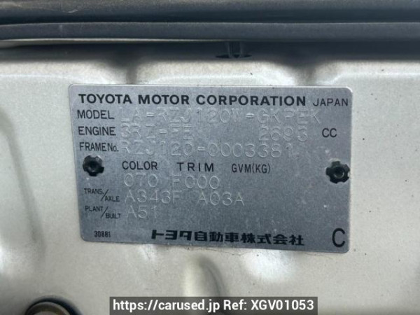 Used 2002 AT toyota land-cruiser-prado RZJ120W Image[10]