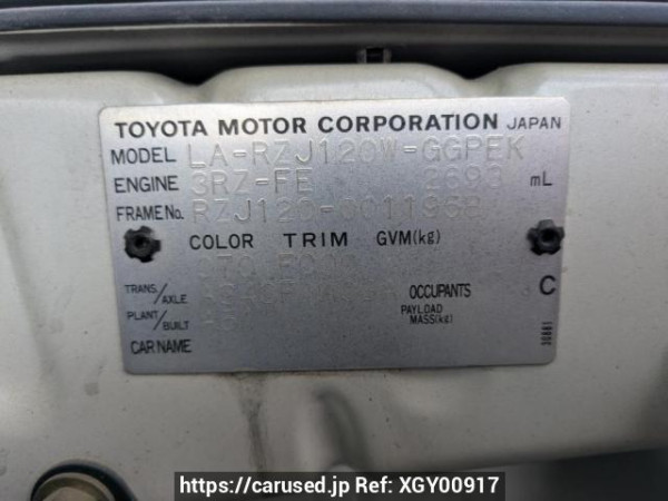 Used 2003 AT toyota land-cruiser-prado RZJ120W Image[10]