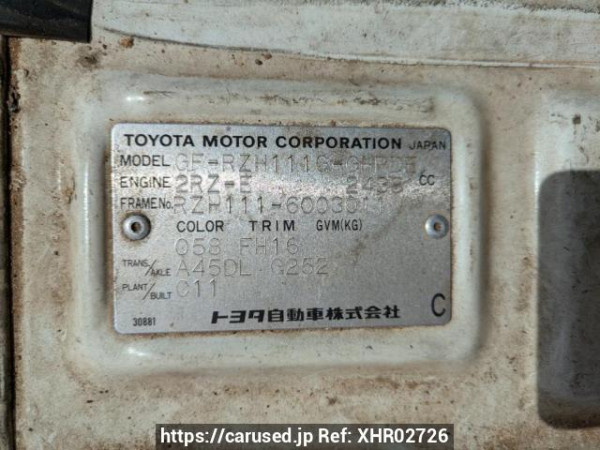 Used 2000 AT toyota hiace-wagon RZH111G Image[7]