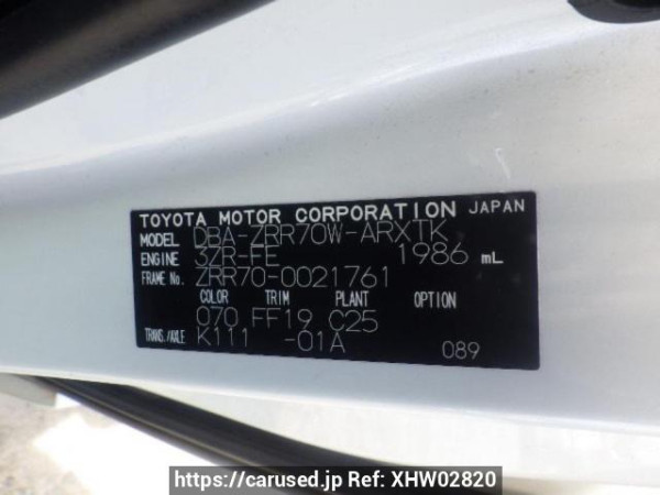 Used 2007 AT toyota noah ZRR70W Image[10]
