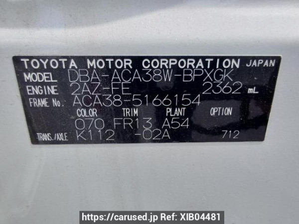 Used 2010 AT toyota vanguard ACA38W Image[10]