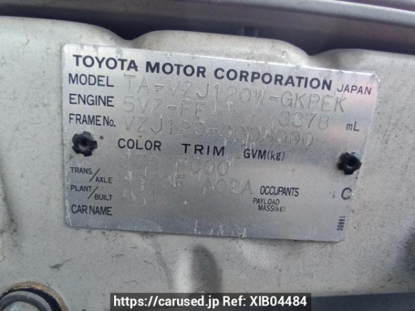 Used 2003 AT toyota land-cruiser-prado VZJ120W Image[11]