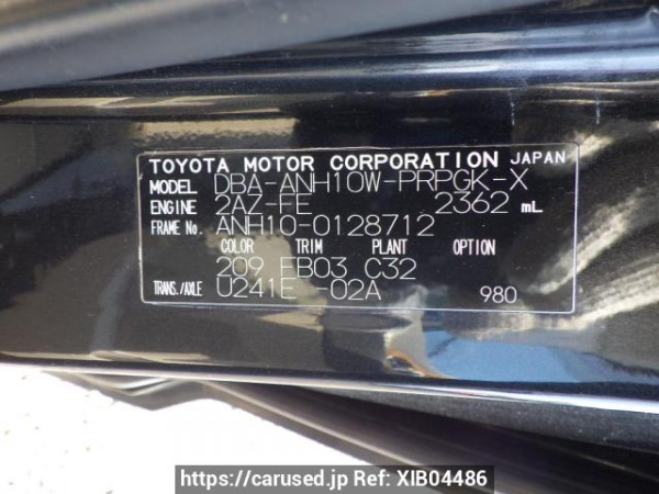Used 2005 AT toyota alphard ANH10W Image[17]