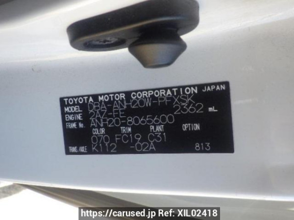 Used 2009 AT toyota alphard ANH20W Image[10]