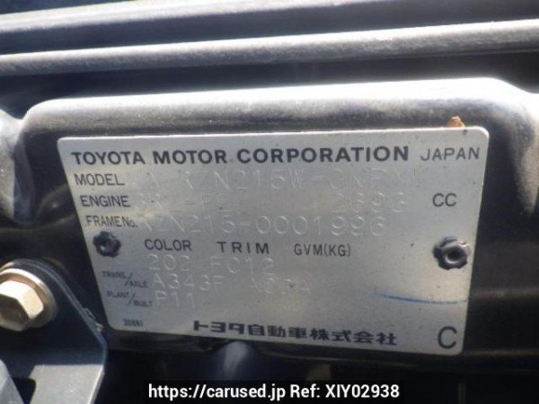 Used 2002 AT toyota hilux-surf RZN215W Image[10]
