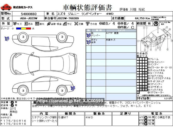 Used 2017 MT suzuki jimny ABA-JB23W Image[3]