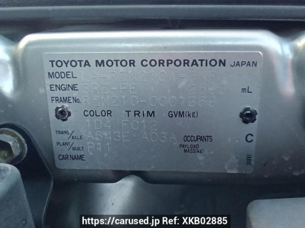 Used 2003 AT toyota hilux-surf RZN210W Image[11]
