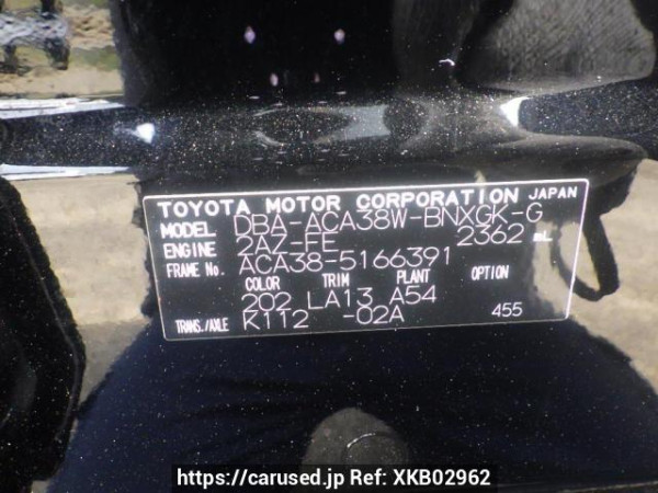 Used 2010 AT toyota vanguard ACA38W Image[10]