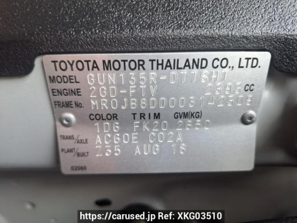 Used 2018 AT toyota hilux-revo GUN135R-DTTSHT Image[20]