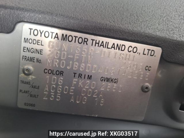 Used 2018 AT toyota hilux-revo GUN135R-DTTSHT Image[32]