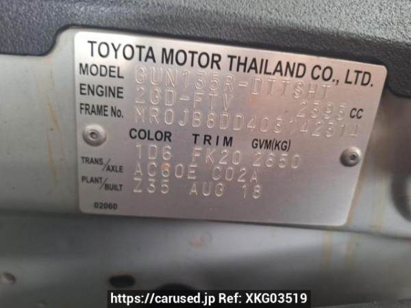 Used 2018 AT toyota hilux-revo GUN135R-DTTSHT Image[32]