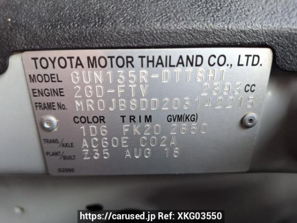 Used 2018 AT toyota hilux-revo GUN135R-DTTSHT Image[33]