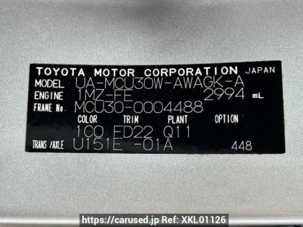 Used 2003 AT toyota harrier MCU30W Image[10]