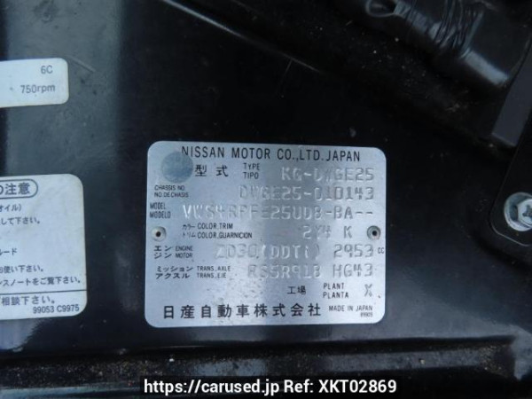 Used 2003 MT nissan caravan-bus DWGE25 Image[11]