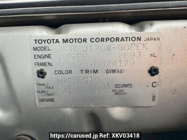 Used 2003 AT toyota land-cruiser-prado RZJ120W Image[10]