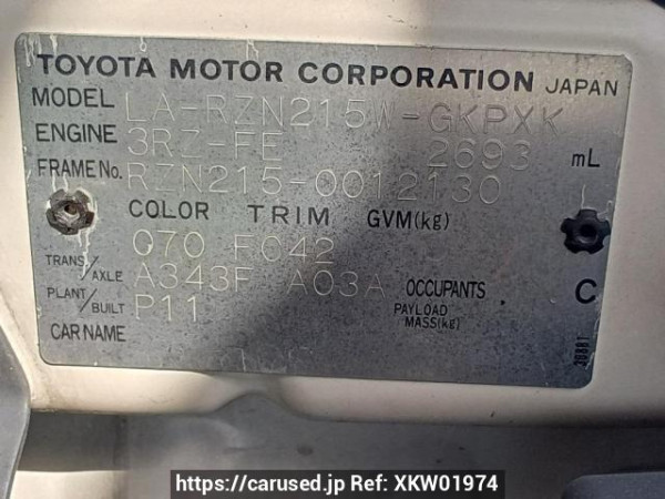 Used 2004 AT toyota hilux-surf RZN215W Image[11]