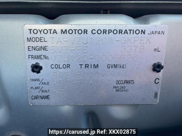 Used 2003 AT toyota land-cruiser-prado VZJ120W Image[10]