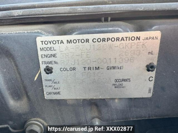 Used 2003 AT toyota land-cruiser-prado RZJ120W Image[10]