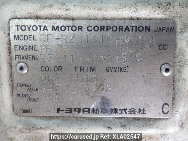 Used 2000 AT toyota hiace-wagon RZH111G Image[11]